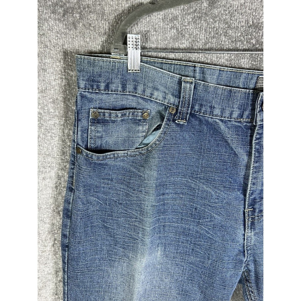River Rock Jeans Mens Size 40x32 Blue Denim Straight Leg 5-Pocket Cotton/Poly - Picture 5 of 13